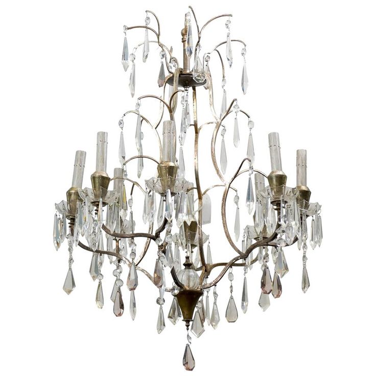 a chandelier with crystal drops hanging from it