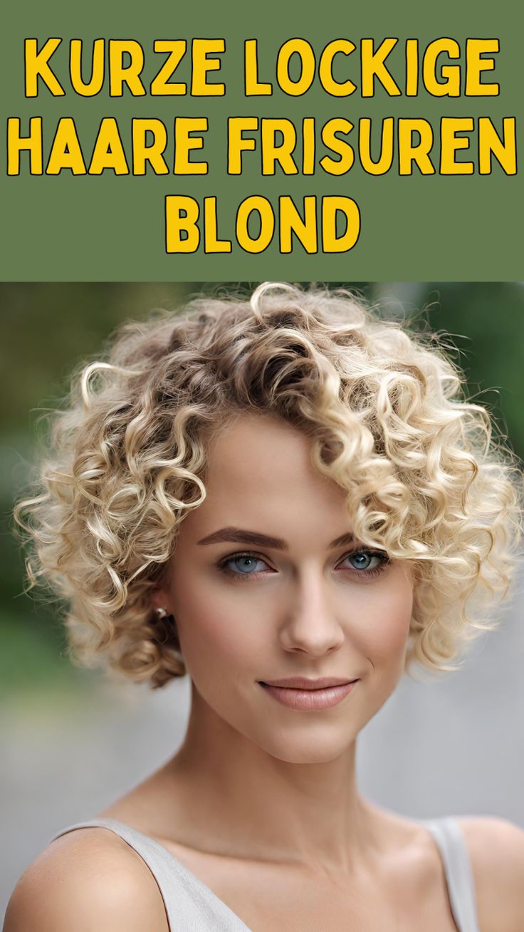 Entdecken Sie, wie kurze lockige Haare Frisuren blond Ihr Leben verändern können! - Frisur Ideen Blonde Curly Bob, Short Curly Bob Hairstyles, Short Curly Hairstyles For Women, My New Haircut, Know How, Short Curly Bob, Curly Bob Hairstyles, Blonde Bobs, New Haircuts