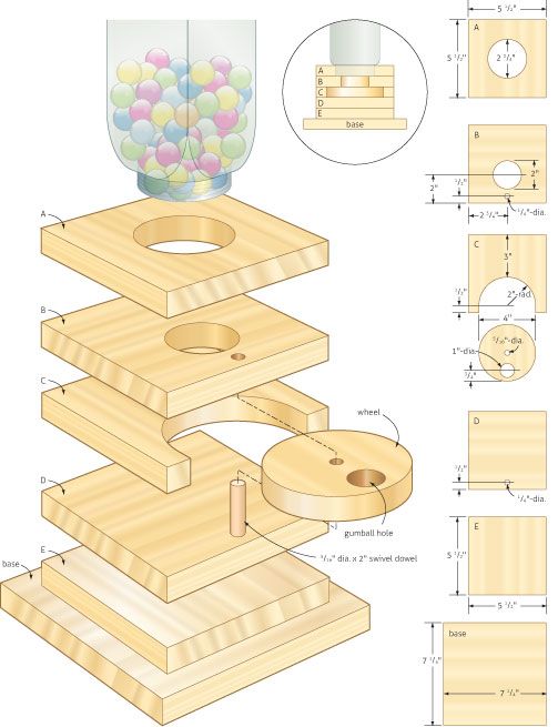 the instructions for making a wooden birdhouse with balloons in it and other items to assemble