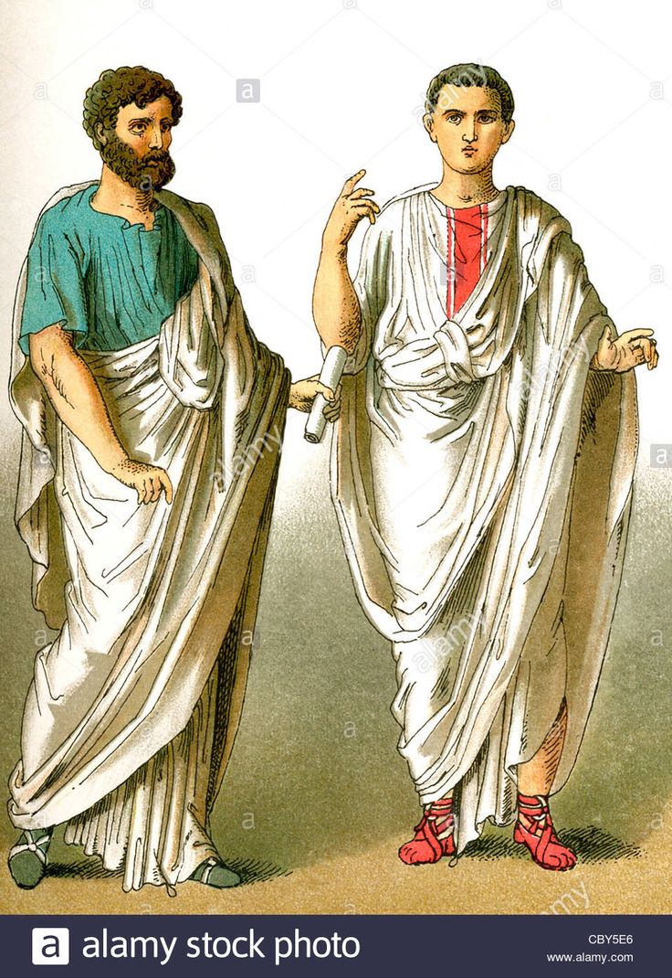 Toga - a distinctive garment of Ancient Rome. A semicircular cloth ...