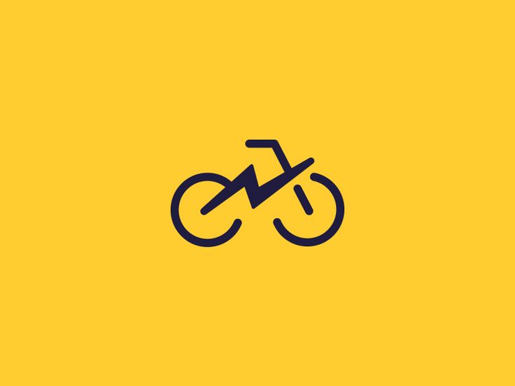 a bicycle is shown on a yellow background