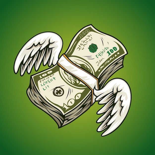 an image of money with angel wings