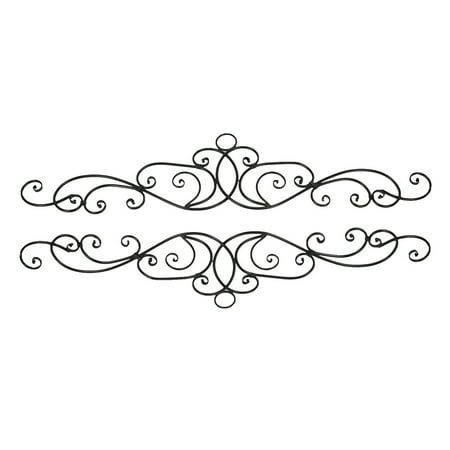 two decorative scroll designs on a white background