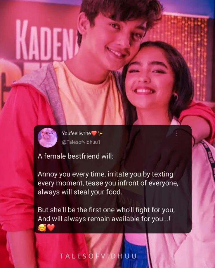 a man and woman standing next to each other in front of a sign that says kadenu