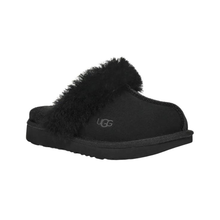 One of our favorite slippers, the Cozy, is lined with fluffy, soft wool and is super easy to slip on and off. It also features an ultra-light sole that travels both indoors and out, so your little one can wear it around the house, out to lunch, or around town on errands. The outsole of this product is either a sugarcane EVA outsole, which is a responsible compound using sugarcane foam that allows us to reduce dependency on fossil fuels by replacing petroleum-based ethylene, or a Treadlite by UGG™ outsole. Suede upper Sheepskin collar 17mm UGGplush™ 80% upcycled wool, 20% TENCEL™ Lyocell lining or 17mm UGGplush™ 60% upcycled wool, 40% TENCEL™ Lyocell lining 17mm UGGplush™ 80% upcycled wool, 20% TENCEL™ Lyocell insole or 17mm UGGplush™ 60% upcycled wool, 40% TENCEL™ Lyocell insole Sugarcane Out To Lunch, Waterproof Sneakers, Black Uggs, Fossil Fuels, Ballet Dress, Boys Boots, Shoe Insoles, Fashion Toys, Sandals For Sale