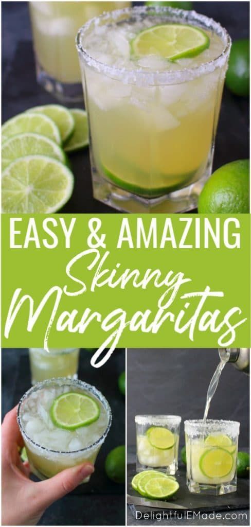 easy and amazing skinnyy margaritas with lime