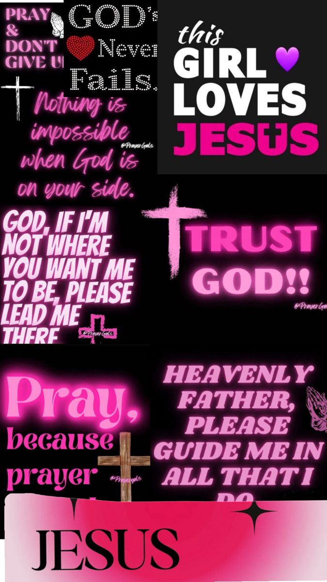 pink and black wallpaper with the words jesus, god's girl loves jesus