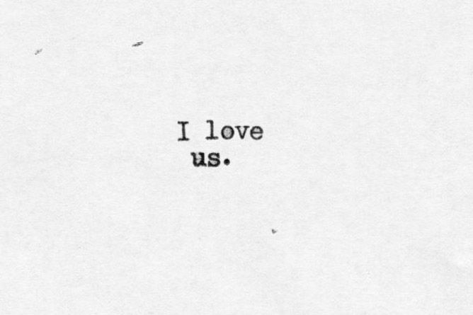 the words i love us written in black ink on white paper