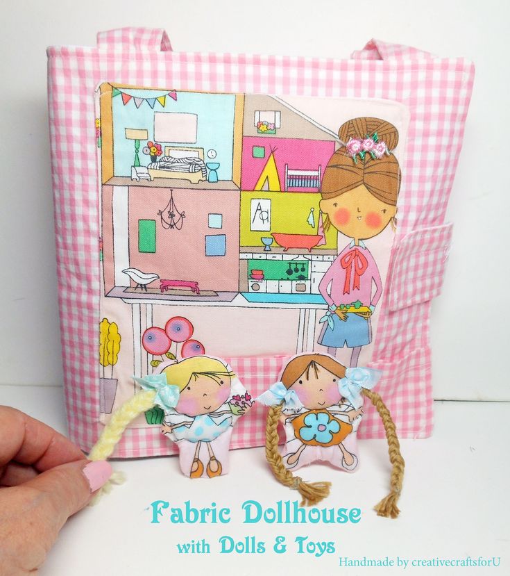 an image of a dollhouse with dolls and toys on it's back cover