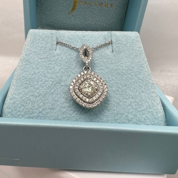 Excited to share the latest addition to my #etsy shop: 0.72Ct Diamond Pendant Necklace, Round Diamond Double Halo Drop Pendant Diamond Necklace 14k White Gold, Bridal Necklace https://etsy.me/3OOfbZw #white #christmas #geometric #diamond #women #whitegold #artdeco #pav Gold Bridal Necklace, Diamond Pendants, Pendant Diamond, Double Halo, Geometric Diamond, Diamond Pendant Necklace, Bridal Necklace, Drop Pendant, White Christmas