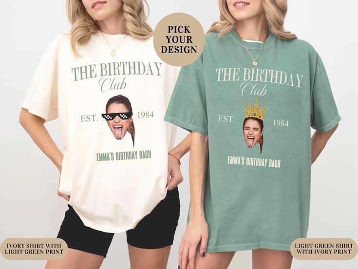 ABOUT OUR Custom Face Birthday Shirt Enjoy fashion with our Birthday Photo Shirt. This T-shirt is perfect as a Gift for Birthday,  to celebrate. This is a Custom Photo Shirt, especially for those who want to be fashionable and, at the same time, have a cute and nice look Look no further! This trendy Custom Birthday Face Shirt, is unique and practical for Birthday Party, combining style and utility. 👉 Unisex T-shirt - 100% Airlume combed and ringspun cotton  - Soft cotton and quality print make 40th Birthday Shirt Men, Birthday Trip Tshirt Ideas, Tee Shirts Birthday, Birthday T Shirts Ideas For Group, 40th Birthday Shirts For Group, Birthday Shirt Ideas Women, Birthday Trip Shirts, Birthday Merch, Birthday Shirt Ideas