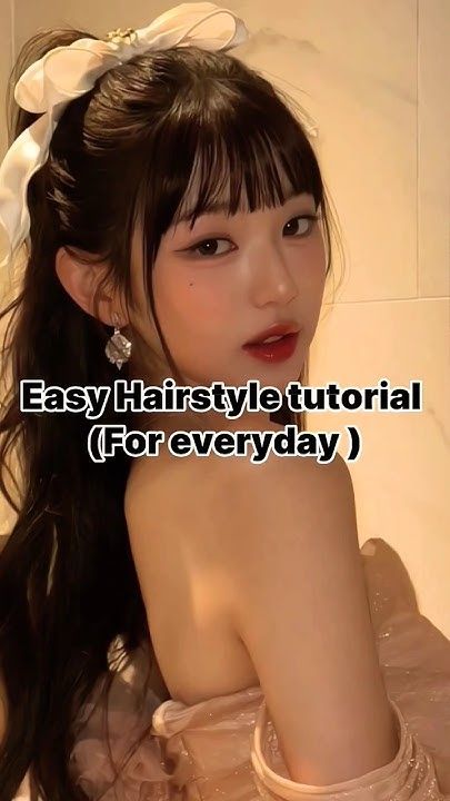 Kpop Art Easy, Aesthetic Korean Hairstyles, Good Hairstyles For School, Kpop Inspired Hairstyles, Hairstyle Tutorials For Long Hair, Themed Hairstyles, Cute Korean Hairstyles, Picture Hairstyles, Victorian Era Hairstyles