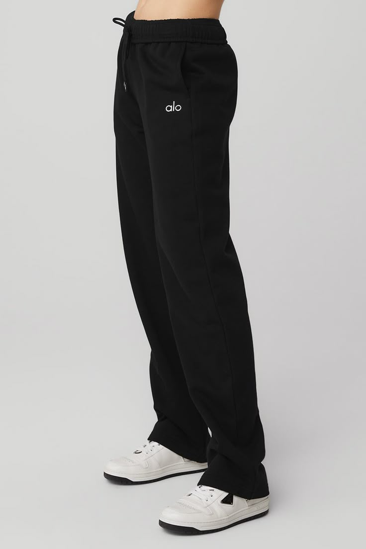 Okay, so we’re pretty much obsessed with this new, straight-leg version of the Accolade Sweatpant — it’s a super soft, leveled-up classic with a chrome Alo logo detail and powerful, performance tech for studio & street. Wear it in cold weather with a bold jacket and transition to warmer weather with slides. Find your fit and see all the ways to style it. EXPLORE ACCOLADE. Alo Sweatpants, Alo Shorts, Accolade Sweatpant, Alo Pants, The Accolade, Womens Onesie, Sweatpants Black, Black Sweatpants, Womens Capris