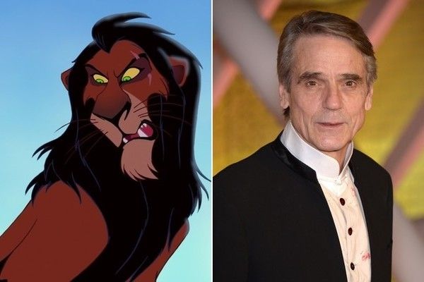 the lion king is shown next to an image of ron stewart as he appears in disney's live - action movie