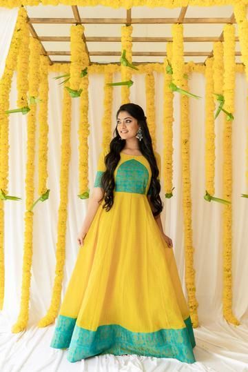 The Stitches - Made In Madras | Long gown design, Anarkali dress pattern, Long dress design Ammu Abhirami, Frock Models, डिजाइनर कपड़े, Frocks And Gowns, Long Frock Designs, Gown Party Wear, Long Gown Design, Anarkali Dress Pattern, Long Frock