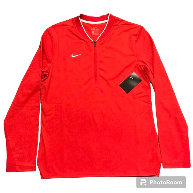 Nike Dri-Fit Pullover Quarter Zip Size: Small Color: Red Condition: New With Tags/No Defects Bundle With Another Item To Save Nike Half-zip Winter Top, Nike Winter Half-zip Top, Nike Crew Neck Outerwear For Fall, University Red Long Sleeve Tops For Winter, Nike University Red Long Sleeve Tops, University Red Long Sleeve Top, Nike Half-zip Top For Fall, University Red Long Sleeve Sporty Tops, Casual Red Half-zip Top