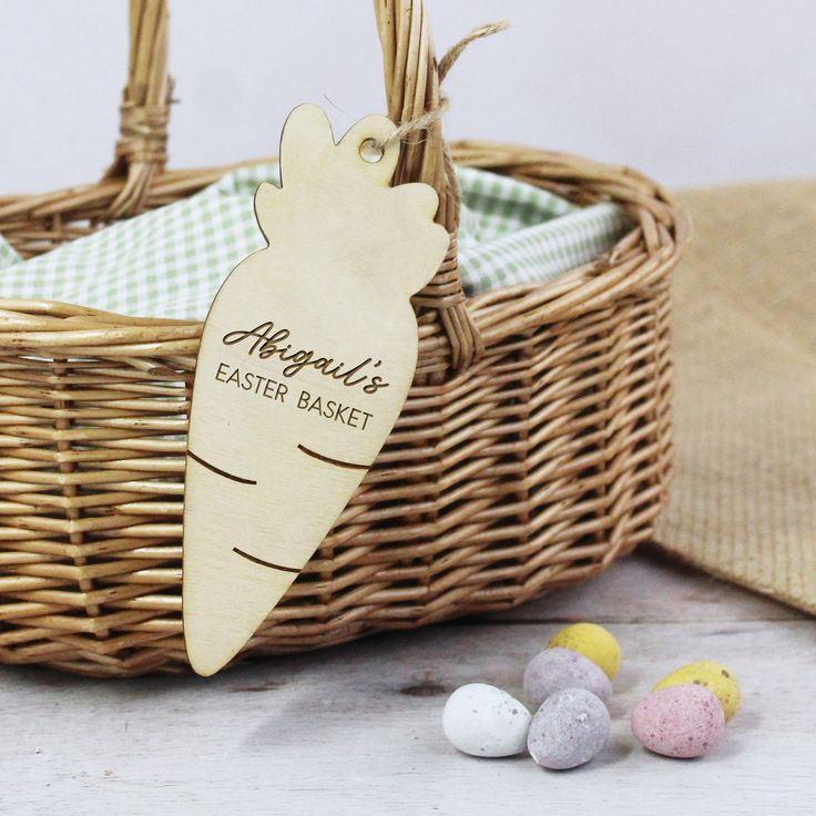 🐰🏷️ Get ready to hop into Easter with our Personalised Wooden Easter Basket Tags! 🌷🌟 Available in 4 adorable shapes - egg, circle, carrot, or bunny - they're the perfect addition to any Easter egg hunt! 🥚🎀 Attach them to your child's Easter basket or bag for a fun and personalised touch. 🎁🌸 Don't miss out on our range of personalised Easter gifts for kids! 🐣✨ Use Code EASTER10 for a 10% discount on our Easter Collection. 🛍️🌈 Find more details in our bio. 📲🐇 #EasterGifts #PersonalisedTag... Tag Shapes, Wooden Easter Basket, Nametags For Kids, Baby Easter Gifts, Basket Tags, Easter Favors, Easter Gathering, 20th Birthday Gift, Easter Gift Tag