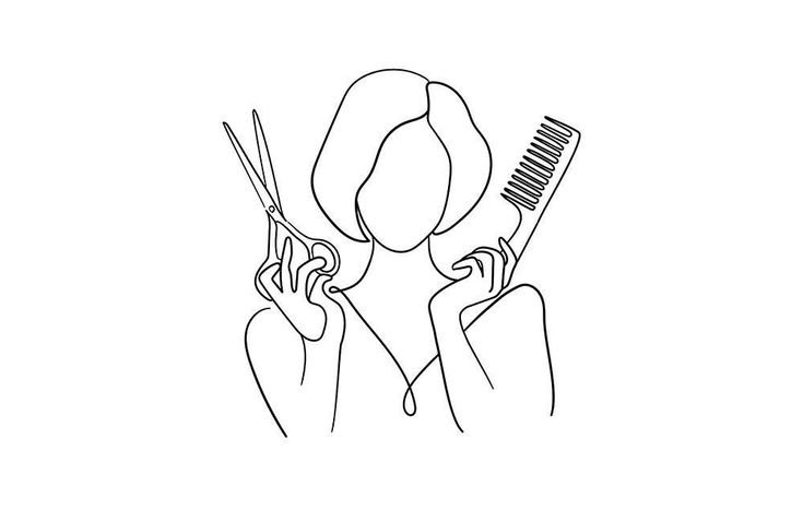 a person holding a comb and scissors in their hands