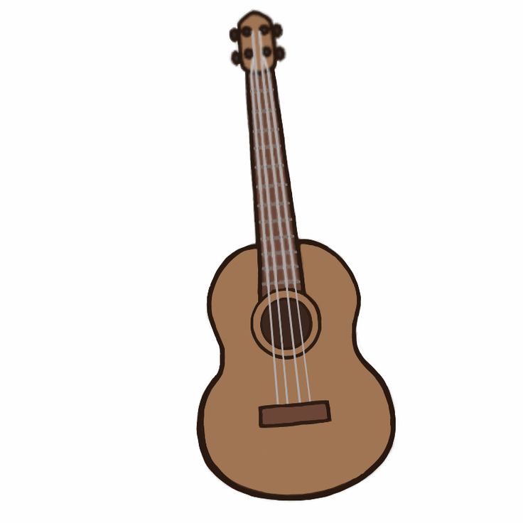 an acoustic guitar is shown on a white background, with the strings and frets visible