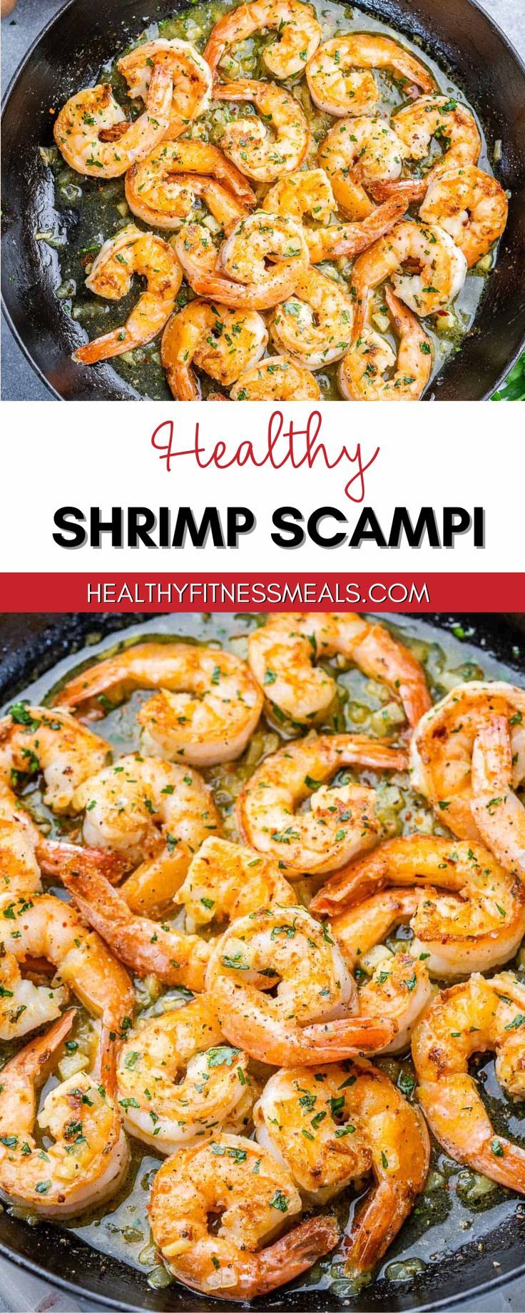 healthy shrimp scamp recipe in a skillet