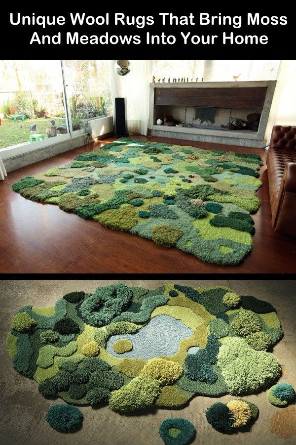 a rug that looks like it is made out of moss