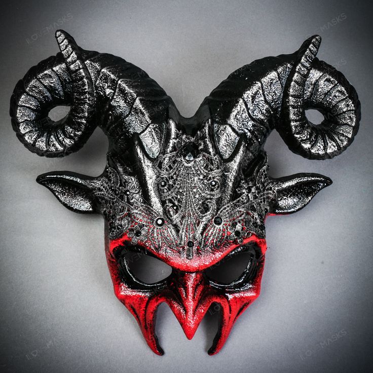 Product Description: Gear Up To Be The Center Of Attention At Your Next Halloween Or Masquerade Party With The Thrilling Krampus Ram Demon Mask! This Eye-Catching Mask Is A True Head-Turner, Adorned With Large, Curving Horns Highlighted In Silver And Painted In A Vibrant, Bloody Red That's Both Spooky And Exciting. And When The Festivities End, This Mask Transitions Into A Stunning Piece Of Wall Art, Adding A Touch Of Eerie Elegance To Any Room. Crafted From Durable Plastic, This Mask Is Careful Krampus Legend, Krampus Mask, Hell Hounds, Demon Mask, Devil Halloween, Scary Mask, Halloween Bash, Halloween Mask, Silver Lace