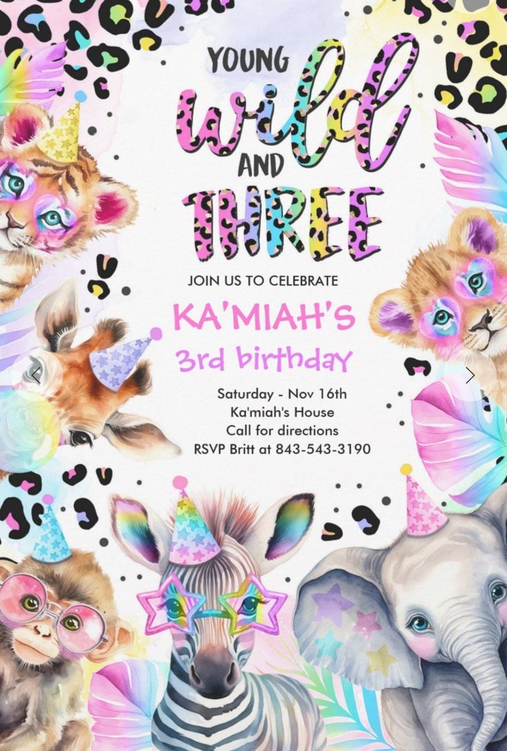 an animal themed birthday party with zebras, giraffes and other animals