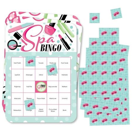 the spa bingo game with its matching pieces