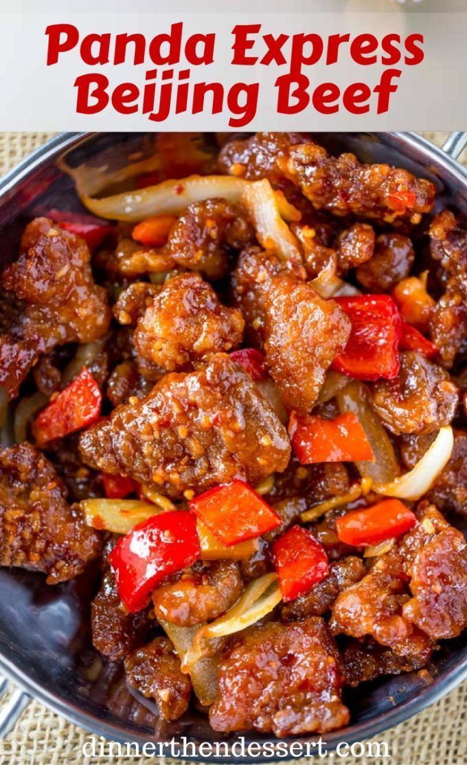 a pan full of panda express beef with onions and peppers