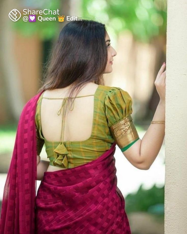 Blouse Plain Designs, Plain Cloth Blouse Design, Puffs Sleeves Blouse, New Model Puff Sleeve Blouse, Traditional Blouse Neck Designs, Blouse Back Neck Designs For Half Saree Latest, Plain Blouse Back Designs, Plain Blouse Neck Designs, Plain Blouse Models