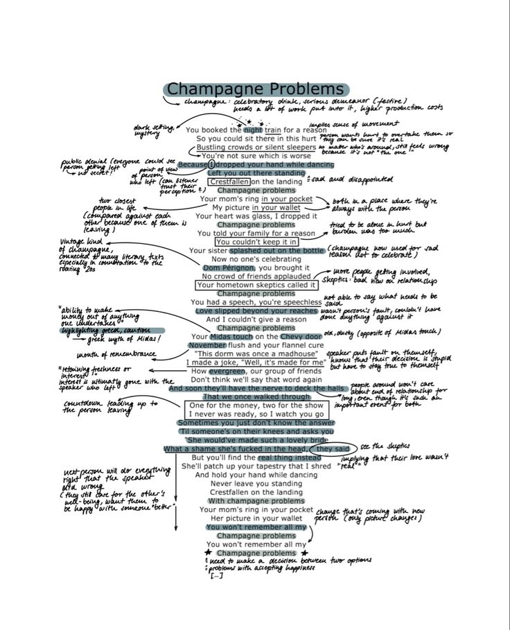 a handwritten text description for champagne problems