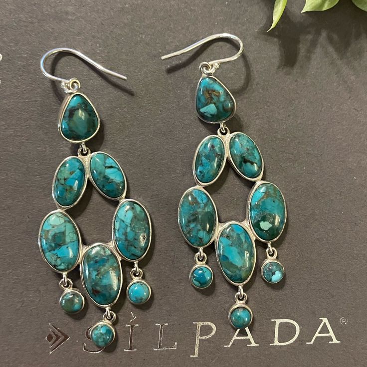 Silpada Turquoise ‘Vieques’ Sterling Silver Earrings W3289 Gorgeous Earrings By Silpada! These Are From My Personal Silpada Collection In Pristine Condition. Featured In The 2015 Silpada Catalog, Pg 9e Catalog Description “Vieques Earrings. French Wire Drops. Compressed Turquoise. Sterling Silver.” Measures 2 1/2” Long Lightweight. Weight Is 10 Grams Together Earrings Are Hallmarked With “.925” Sterling Silver, “Th” And The Silpada Arrowhead Logo Stamp As Symbols Of Guaranteed Product Quality. S Silpada Jewelry, French Wire, Gorgeous Earrings, Jewelry Gift Box, Turquoise Sterling Silver, Chandelier Earrings, Sterling Silber, Turquoise Bracelet, Etsy Store