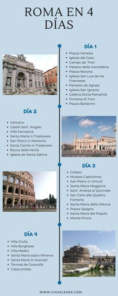 the history of roman architecture in different languages and numbers, with pictures on each side