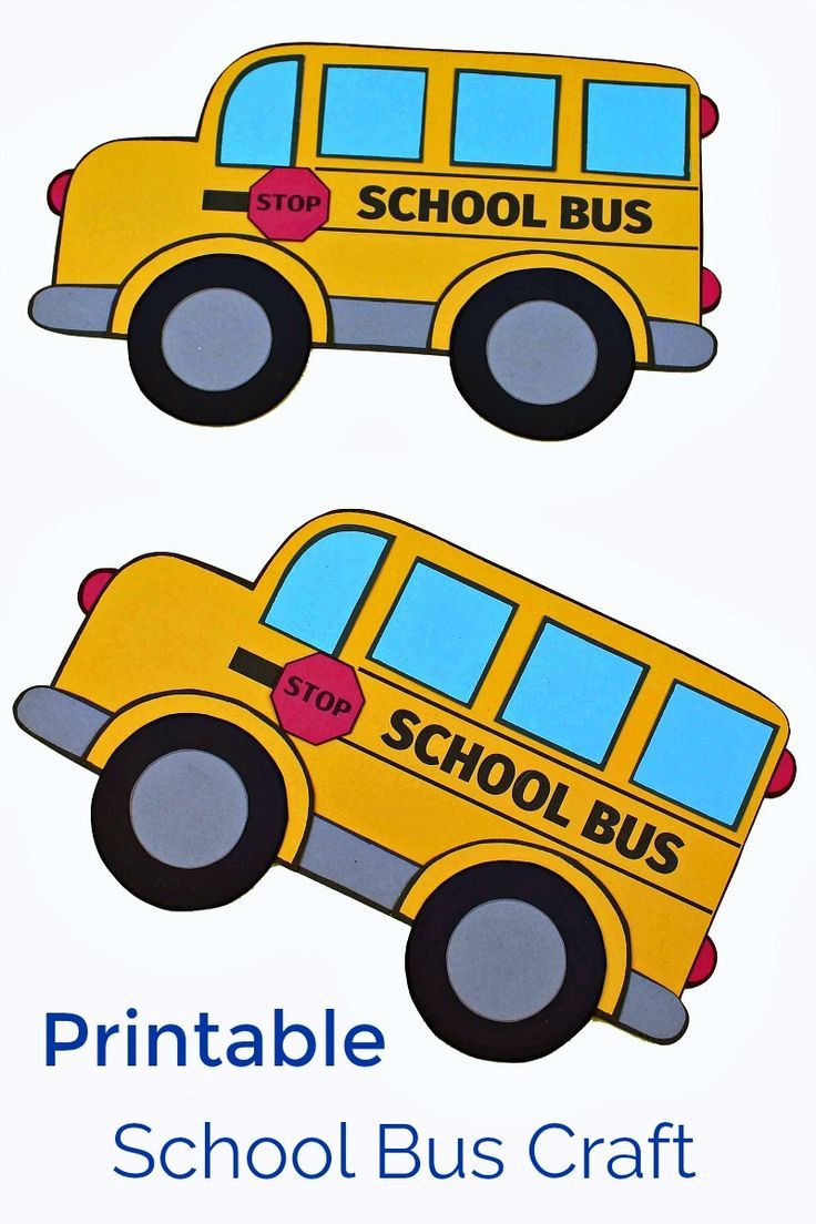 printable school bus craft for kids to use in their homeschool activities and crafts