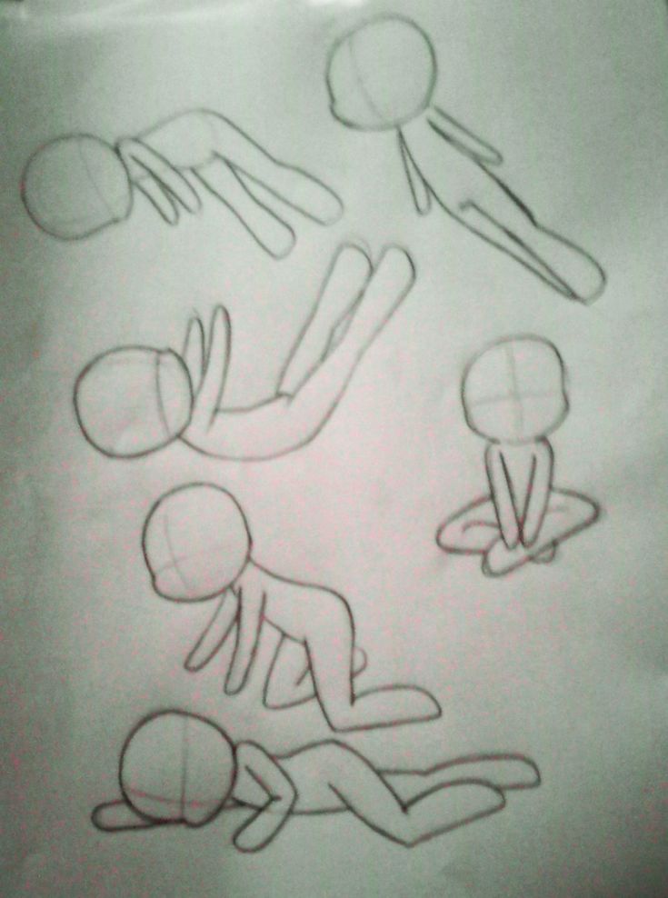 the drawing shows how to draw people in different poses