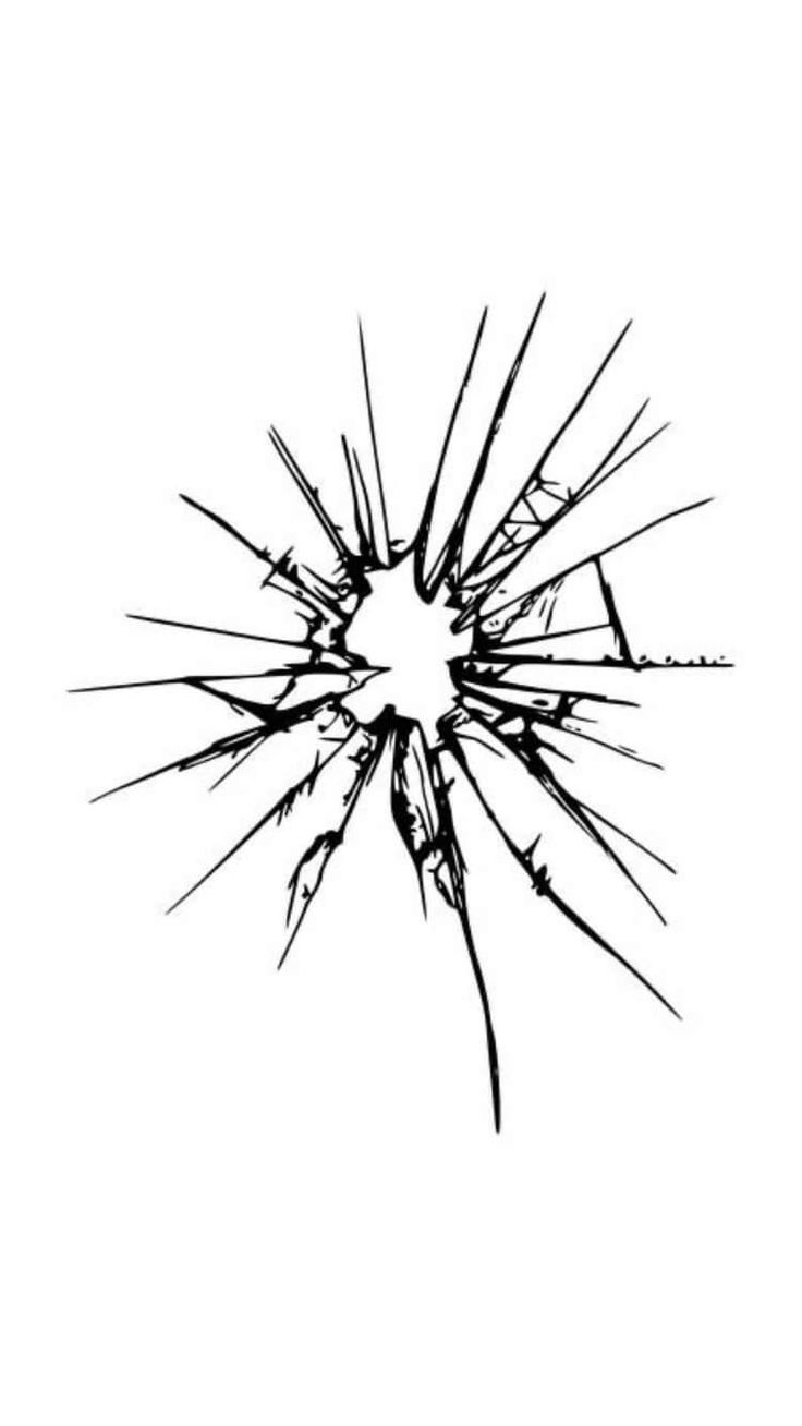 a black and white image of a broken glass with some lightening in the middle