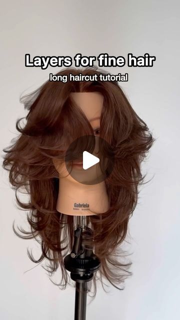 Long Layer Cut Hair, Haircut Diy Layered, Diy Hair Layers How To At Home, Haïr Cut For Volume Hair, How To Get Layers In Hair, How To Do A Layered Haircut, Haïr Cut With Layers, Layered Hair Tutorial Cut, How To Make Layers In Hair