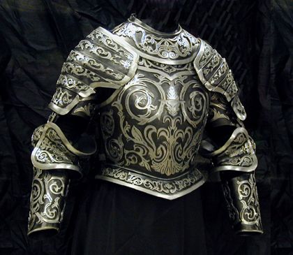 an armor with the words, click here for our armour catalog and you'll be able to see it