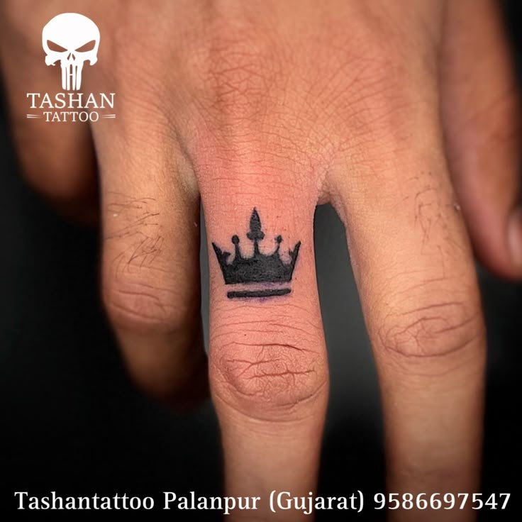 TashanTattoo
AshokTattooWala
S.4.5,Tirupati plaza
Opp. New bus stand
Near gd modi collage
Palanpur (gujrat)
9586697547
9687533310 Crown Tattoo Design On Finger, King Finger Tattoos For Men, Crown Tattoo In Finger, Finger Crown Tattoo Men, Crown Finger Tattoo Men, Finger Tattoo Cover Up Ideas Men, Finger Writing Tattoo, Fingers Tattoo Men, Finger Crown Tattoo