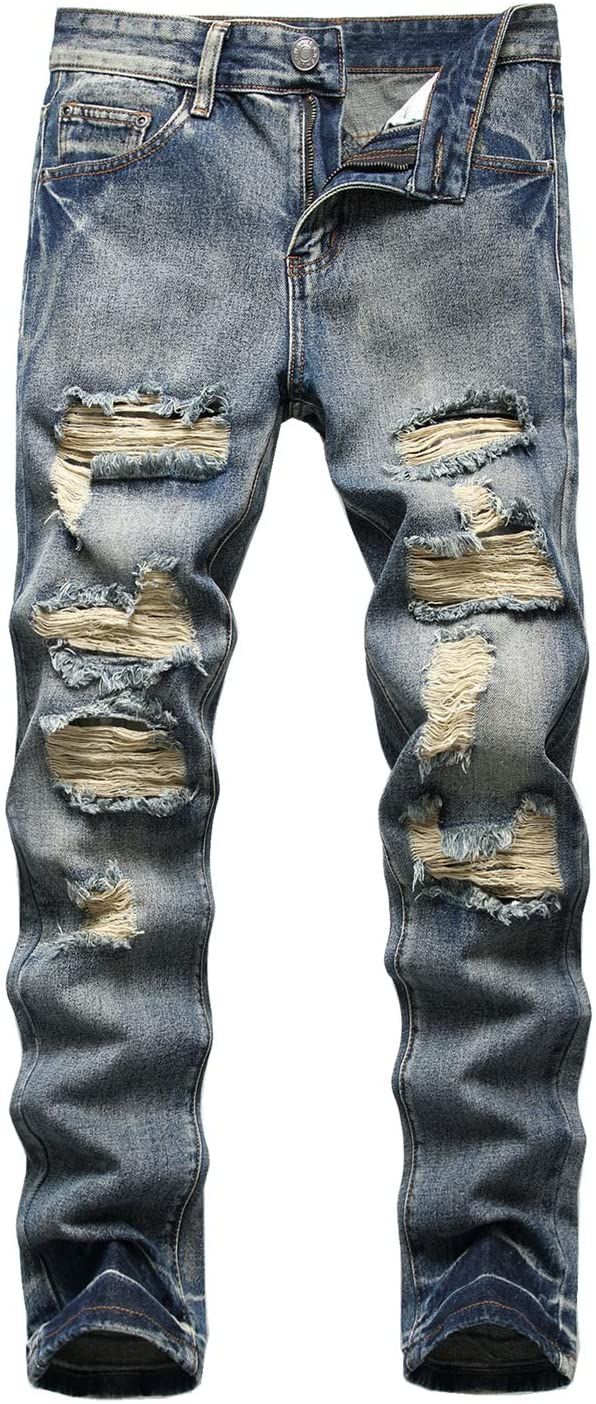 Jeans Outfit Men, Denim Jeans Pants, Ripped Jeans Men, Fast Fashion Brands, Outfits Hombre, Regular Fit Jeans, Patchwork Jeans, Personalized Clothes, Boys Jeans