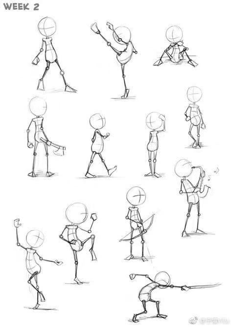 various poses and gestures for the character in this video game, which shows how to draw people