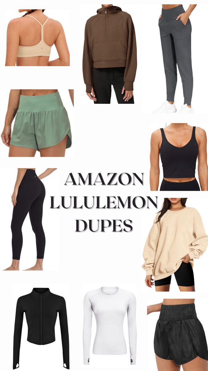 Lululemon Capsule Wardrobe, Lululemon Amazon Finds, Amazon Athletic Clothes, Lululemon Yoga Outfit, Volleyball Mom Outfit, Lululemon Duplicates, Lululemon Look Alike Amazon, Best Lululemon Products, Amazon Workout Outfits Women