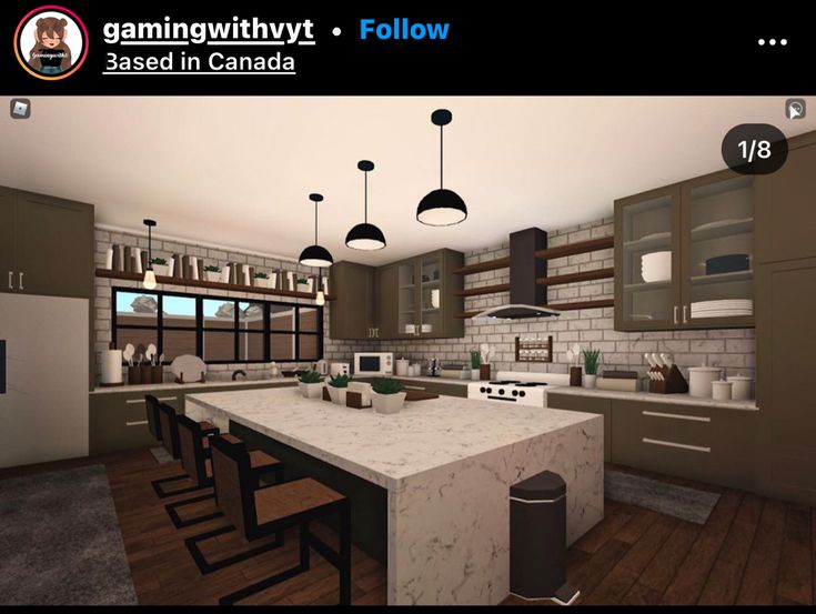 Bloxburg Family Kitchen Ideas, Bloxburg Suburban Kitchen Ideas, Bloxburg Cabin Kitchen Ideas, Kitchen Blocksburg, Bloxburg Kitchen Ideas Dark Academia, Modern Dining Room Bloxburg Ideas, Bloxburg Huge Kitchen Ideas, 5 By 4 Bloxburg Kitchen, Bloxburg Kitchen Mansion