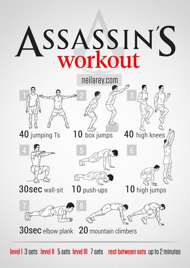 the workout poster shows how to do an exercise