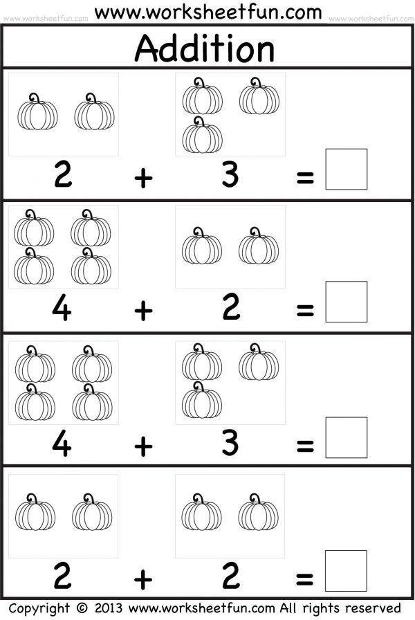 the worksheet for addition with pumpkins and squares to help students learn how to count