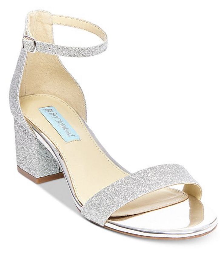 Silver Low Heels, Macys Shoes, Wedding Shoes Sandals, Blue By Betsey Johnson, Betsey Johnson Shoes, Evening Sandals, Low Heel Shoes, Flip Flop Shoes, Shoes Blue