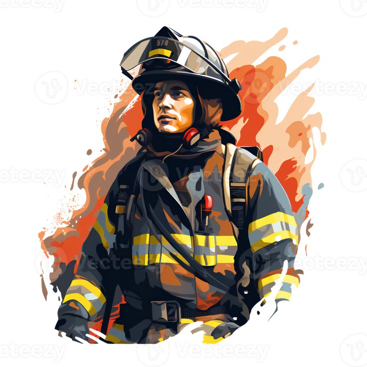 the fireman is wearing a helmet and uniform