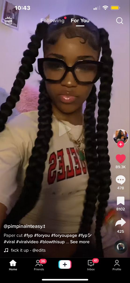 Big Box Braids On Natural Hair, 4 Part Jumbo Braids, Four Jumbo Knotless Braids, Six Big Braids, 5 Big Braids Black Women, Four Braids Black Women, Six Box Braids, Giant Braids Black Women, Four Big Braids Hairstyle Black Women