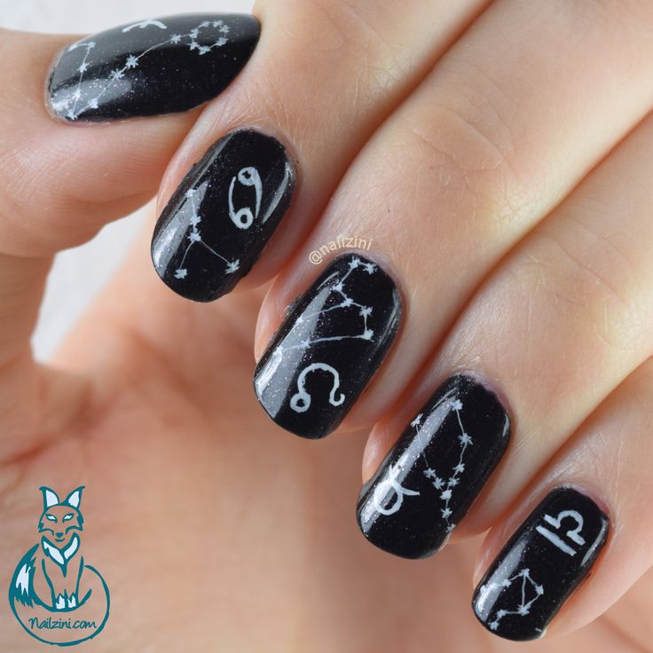 Nails With Zodiac Signs, Zodiac Inspired Nails, Horoscope Nails, Horoscope Nail Art, Constellation Nails, Zodiac Nail Art, Constellation Nail Art, Zodiac Nail Designs, Nail Art Zodiac Signs