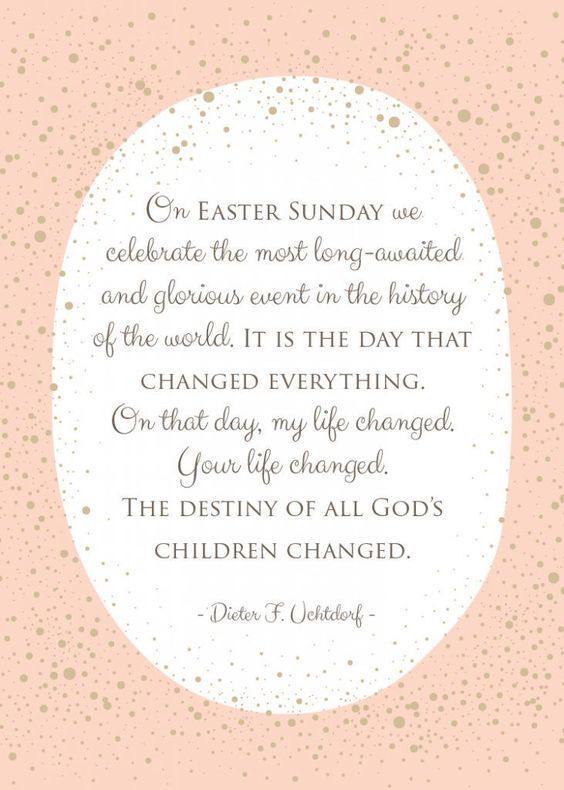 a quote that says, on easter sunday we celebrate the most long - watched and glorious events in the history of the world